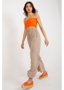 Beżowe szerokie spodnie damskie SUBLEVEL ze sklepu 5.10.15 w kategorii Spodnie damskie - zdjęcie 169701679