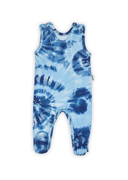 Bawełniany śpiochy niemowlęce we wzory niebieskie ze sklepu 5.10.15 w kategorii Śpiochy - zdjęcie 169701816