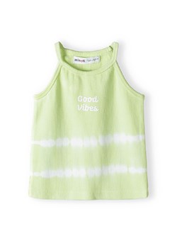 Zielony top dziewczęcy dzianinowy- Good vibes ze sklepu 5.10.15 w kategorii Bluzki dziewczęce - zdjęcie 169701826