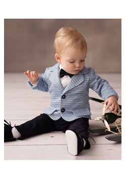 Elegancki zestaw KSAWERY dla chłopca koszulo-body, spodnie, marynarka,  mucha ze sklepu 5.10.15 w kategorii Ubranka do chrztu - zdjęcie 169702158