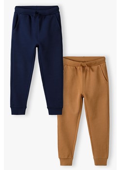 Spodnie dresowe 2pak - granatowe i brązowe ze sklepu 5.10.15 w kategorii Spodnie chłopięce - zdjęcie 169702195
