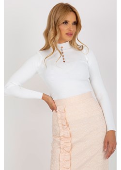Pomarańczowa dopasowana damska bluzka z golfem ze sklepu 5.10.15 w kategorii Bluzki damskie - zdjęcie 169702249