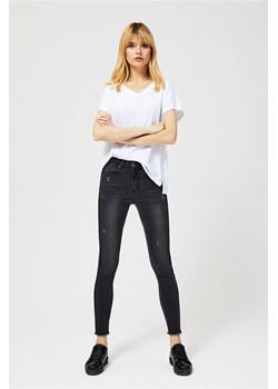 Spodnie damskie jeansowe typu high waist czarne ze sklepu 5.10.15 w kategorii Jeansy damskie - zdjęcie 169702728