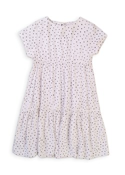 Sukienka dziewczęca z wiskozy biała w kropki ze sklepu 5.10.15 w kategorii Sukienki dziewczęce - zdjęcie 169702859