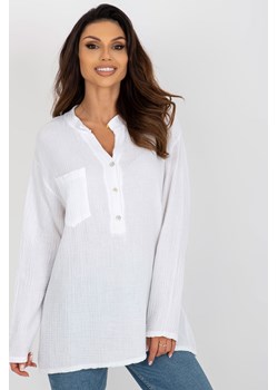 Biała muślinowa bluzka koszulowa z guzikami OCH BELLA ze sklepu 5.10.15 w kategorii Bluzki damskie - zdjęcie 169702937