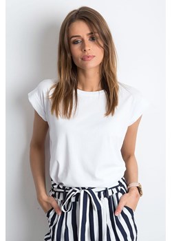 Gładki t-shirt damski biały ze sklepu 5.10.15 w kategorii Bluzki damskie - zdjęcie 169703037