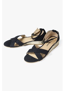 Sandały damskie na koturnie czarne ze sklepu 5.10.15 w kategorii Espadryle damskie - zdjęcie 169703126