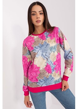 Różowo-beżowa bluza damska z nadrukiem RUE PARIS ze sklepu 5.10.15 w kategorii Bluzy damskie - zdjęcie 169703165