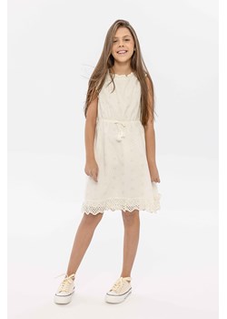Biała letnia sukienka haftowana dla dziewczynki ze sklepu 5.10.15 w kategorii Sukienki dziewczęce - zdjęcie 169703306