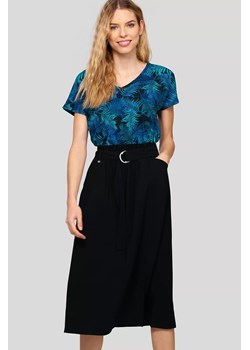 Spódnica damska z ozdobnym paskiem - czarna ze sklepu 5.10.15 w kategorii Spódnice - zdjęcie 169703585