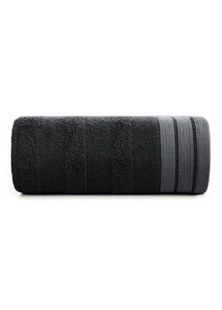 Czarny ręcznik zdobiony pasami 70x140 cm ze sklepu 5.10.15 w kategorii Ręczniki - zdjęcie 169703645