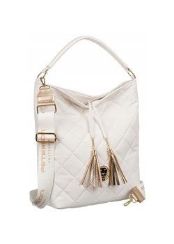 Duża shopperka A4 z szerokim paskiem- Peterson biała ze sklepu 5.10.15 w kategorii Torby Shopper bag - zdjęcie 169703657