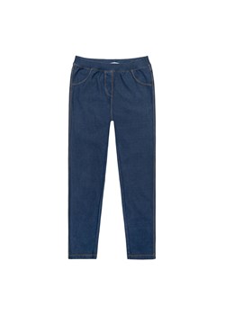 Niebieskie jegginsy basic dla dziewczynki ze sklepu 5.10.15 w kategorii Spodnie dziewczęce - zdjęcie 169703709
