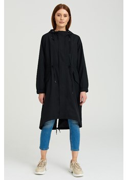 Greenpoint czarny płaszcz damski przejściowy z kapturem ze sklepu 5.10.15 w kategorii Płaszcze damskie - zdjęcie 169703865