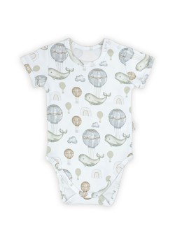 Bawełniane body niemowlęce z krókim rękawem - wieloryby i balony ze sklepu 5.10.15 w kategorii Body niemowlęce - zdjęcie 169703879