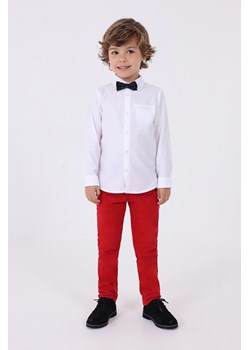 Biała bawełniana koszula chłopięca z muszką ze sklepu 5.10.15 w kategorii Koszule chłopięce - zdjęcie 169704097