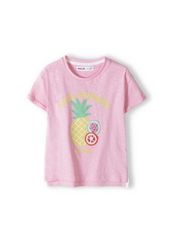 Różowa koszulka bawełniana z nadrukiem- Cool summer ze sklepu 5.10.15 w kategorii Bluzki dziewczęce - zdjęcie 169704186