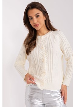 Sweter rozpinany w warkocze ecru ze sklepu 5.10.15 w kategorii Swetry damskie - zdjęcie 169704609