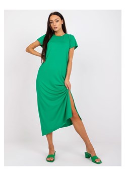 Zielona sukienka damska midi z rozporkiem ze sklepu 5.10.15 w kategorii Sukienki - zdjęcie 169704657