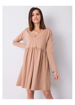 Sukienka z długim rękawem - brązowa ze sklepu 5.10.15 w kategorii Sukienki - zdjęcie 169704689