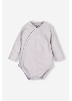Body niemowlęce z bawełny organicznej - szare - długi rękaw ze sklepu 5.10.15 w kategorii Body niemowlęce - zdjęcie 169704748