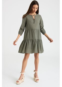 Zielona bawełniana sukienka damska ze sklepu 5.10.15 w kategorii Sukienki - zdjęcie 169704836