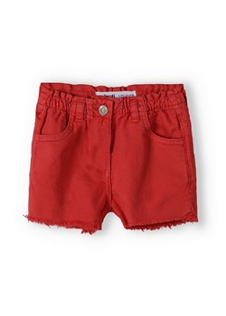 Czerwone krótkie spodenki tkaninowe dla niemowlaka ze sklepu 5.10.15 w kategorii Spodenki niemowlęce - zdjęcie 169704869