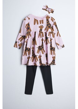 Bawełniany komplet ubrań dla dziewczynki - tunika w żyrafy, opaska, leginsy - Limited Edition ze sklepu 5.10.15 w kategorii Komplety dziewczęce - zdjęcie 169704946