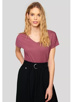 T-shirt damski z krótkim rękawem - różowy ze sklepu 5.10.15 w kategorii Bluzki damskie - zdjęcie 169705009