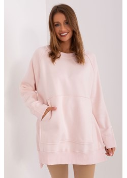 Bluza dresowa ocieplana bez kaptura jasny różowy ze sklepu 5.10.15 w kategorii Bluzy damskie - zdjęcie 169705095