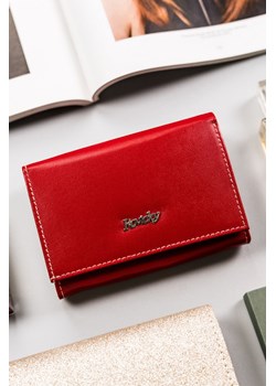 Skórzany portfel damski zamykany na zatrzask- Rovicky czerwony ze sklepu 5.10.15 w kategorii Portfele damskie - zdjęcie 169705149