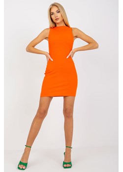 Sukienka damska na lato - pomarańczowa - mini ze sklepu 5.10.15 w kategorii Sukienki - zdjęcie 169705229