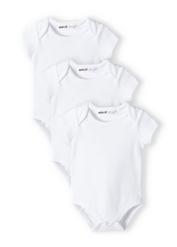 Białe body bawełniane niemowlęce 3-pak z krótkim rękawem ze sklepu 5.10.15 w kategorii Body niemowlęce - zdjęcie 169705435