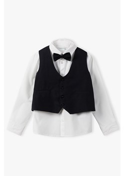 Elegancki komplet chłopięcy- biała koszula z kamizelką i muszką ze sklepu 5.10.15 w kategorii Komplety chłopięce - zdjęcie 169705456
