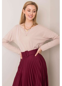 Beżowa bluzka z dekoltem na plecach ze sklepu 5.10.15 w kategorii Bluzki damskie - zdjęcie 169706168