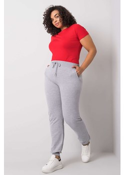 Szare melanżowe spodnie dresowe plus size Beatriz ze sklepu 5.10.15 w kategorii Spodnie damskie - zdjęcie 169706276
