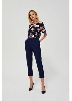 Eleganckie spodnie damskie typu cygaretki - granatowe ze sklepu 5.10.15 w kategorii Spodnie damskie - zdjęcie 169706308