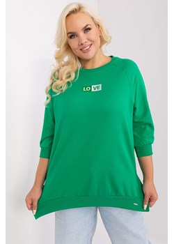 Bluzka plus size z naszywką zielony ze sklepu 5.10.15 w kategorii Bluzki damskie - zdjęcie 169706346
