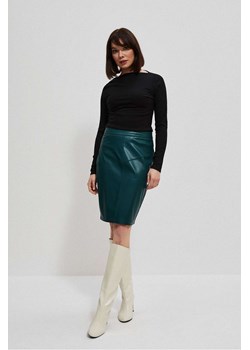 Zielona ołówkowa spódnica damska z imitacji skóry ze sklepu 5.10.15 w kategorii Spódnice - zdjęcie 169706445