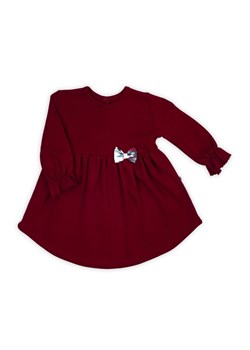 Bawełniana sukienka-  bordowy ze sklepu 5.10.15 w kategorii Sukienki niemowlęce - zdjęcie 169706568