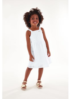 Bawełniana sukienka dziewczęca na ramiączkach z ozdobnym wiązaniem na plecach ze sklepu 5.10.15 w kategorii Sukienki dziewczęce - zdjęcie 169706649