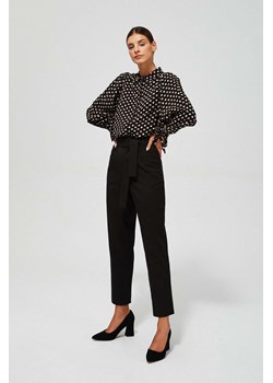 Elegancki spodnie z wiązaniem w talii ze sklepu 5.10.15 w kategorii Spodnie damskie - zdjęcie 169706759