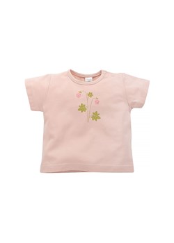 Bawełniana bluzka niemowlęca z nadrukiem różowa ze sklepu 5.10.15 w kategorii Koszulki niemowlęce - zdjęcie 169706876