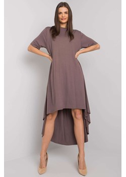 Sukienka o asymetrycznym kroju - brązowa ze sklepu 5.10.15 w kategorii Sukienki - zdjęcie 169707315