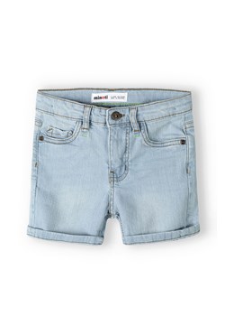 Jasnoniebieskie jeansowe krótkie spodenki dla chłopca ze sklepu 5.10.15 w kategorii Spodenki chłopięce - zdjęcie 169707519