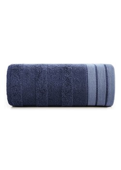 Granatowy ręcznik zdobiony pasami 70x140 cm ze sklepu 5.10.15 w kategorii Ręczniki - zdjęcie 169707535