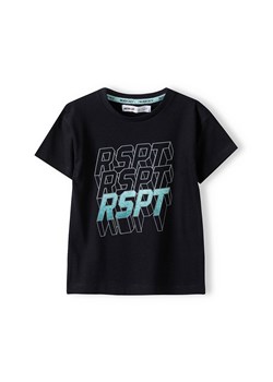 Czarny t-shirt bawełniany dla chłopca- Rspt ze sklepu 5.10.15 w kategorii T-shirty chłopięce - zdjęcie 169707607
