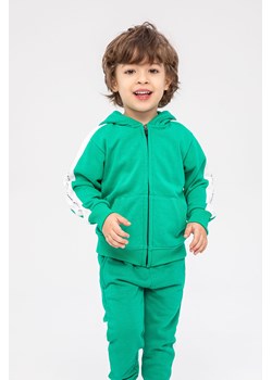 Zielona bluza chłopięca rozpinana z kapturem ze sklepu 5.10.15 w kategorii Bluzy chłopięce - zdjęcie 169707915