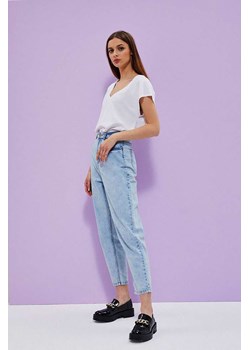Bawełniane spodnie jeansowe damskie niebieskie ze sklepu 5.10.15 w kategorii Jeansy damskie - zdjęcie 169708006