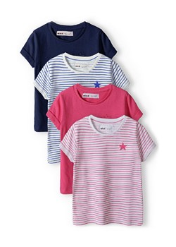 Kolorowe t-shirty dla dziewczynki w paski 4-pak ze sklepu 5.10.15 w kategorii Bluzki dziewczęce - zdjęcie 169708146